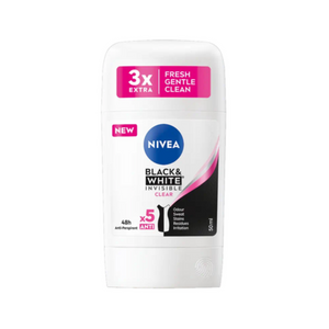 Deodorant stick Invisible Clear Black & White, 50 ml, Nivea