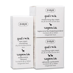 Set Goat's Milk crema de zi 50ml + Goat's Milk crema de noapte 50ml + Goat's Milk crema de ochi 15ml, Ziaja