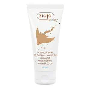 Crema de fata pentru copii cu SPF30, resistenta la apa, 50ml, Ziaja